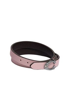 Coach Signature Double Wrap Leather Bracelet
